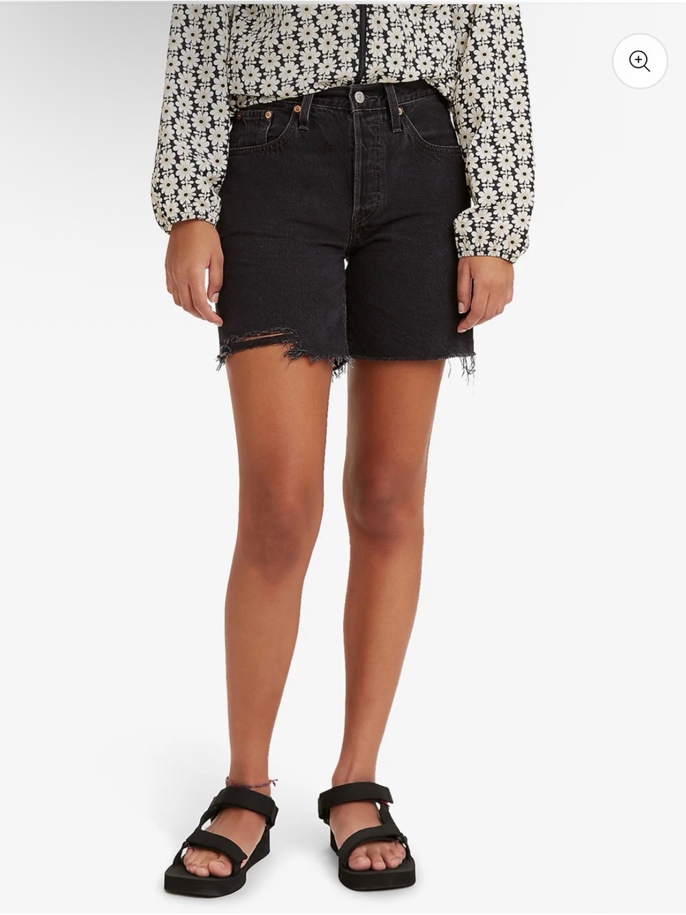 Levi’s 501 Black Mid Thigh Short Sz 27